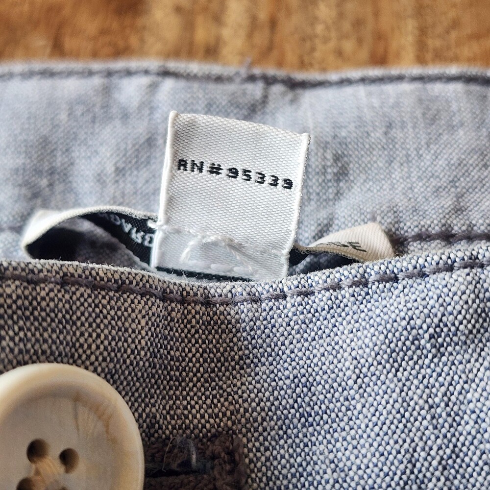James Perse Pants Womens 25 Gray Linen Chambray Chino Utility Pockets Casual - Picture 5 of 11